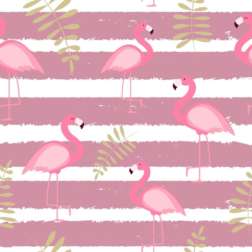 niedliche nahtlose Flamingo-Mustervektorillustration vektor