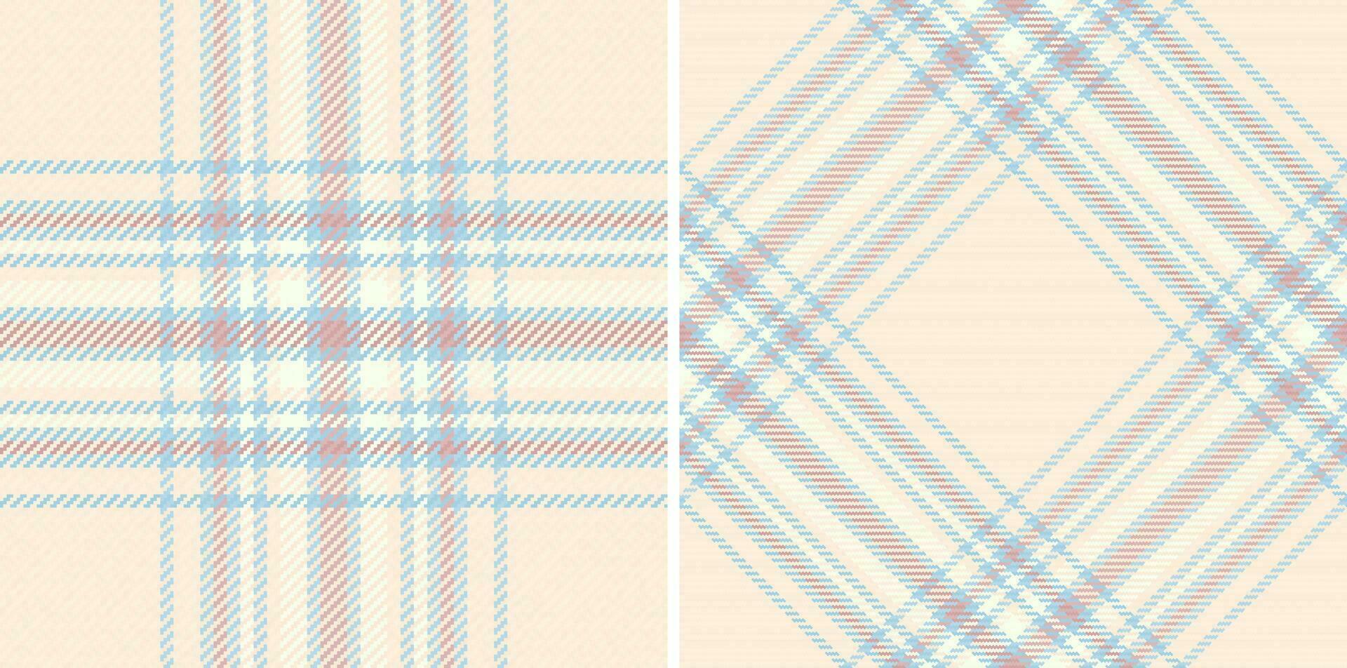 Stoff Textil- prüfen von Textur Tartan Plaid mit ein Muster Vektor nahtlos Hintergrund.