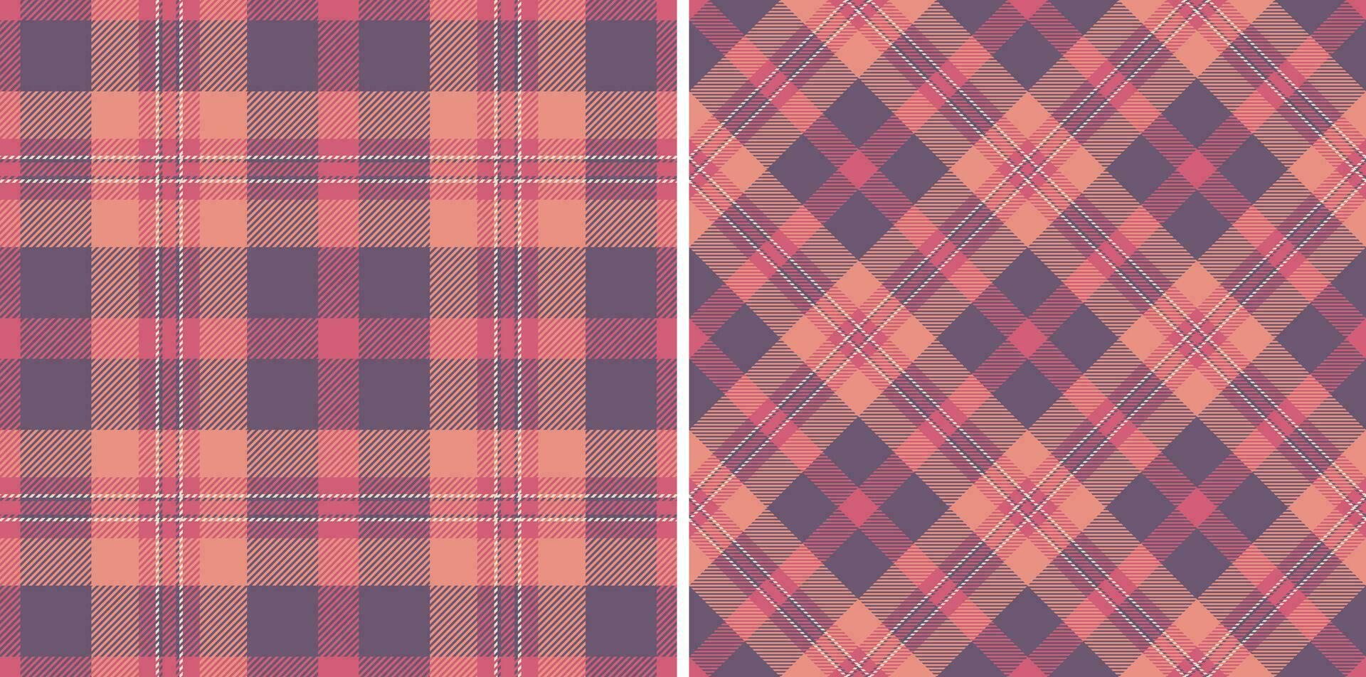 Textur Plaid Stoff von prüfen Vektor Hintergrund mit ein Textil- nahtlos Muster Schottenstoff.