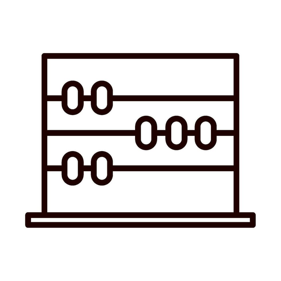 Abakus Mathematik Linie Symbol isoliert vektor