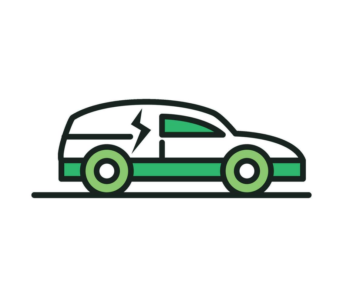 elektrisch Auto Transport Symbol isoliert vektor