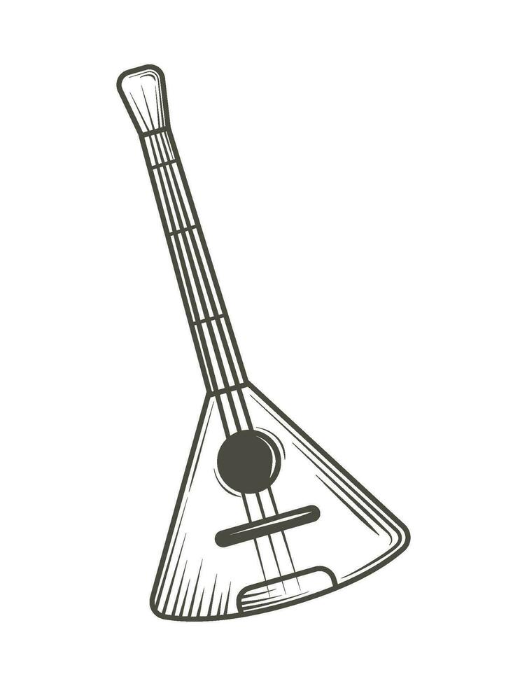 sitar musikalisk instrument ikon isolerat vektor