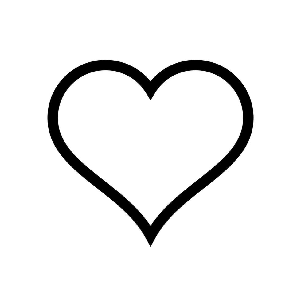 kärlek hjärta översikt ikon vektor