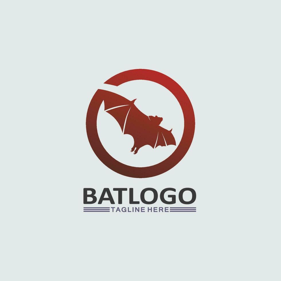 bat logotyp djur och vektor, vingar, svart, halloween, vampyr, gotisk, illustration, design bat ikon vektor