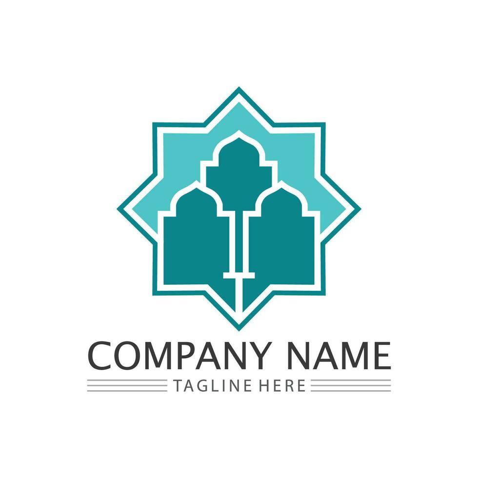 islamisch Symbol und Ramadhan Logo Design Vektor Grafik Zeichen