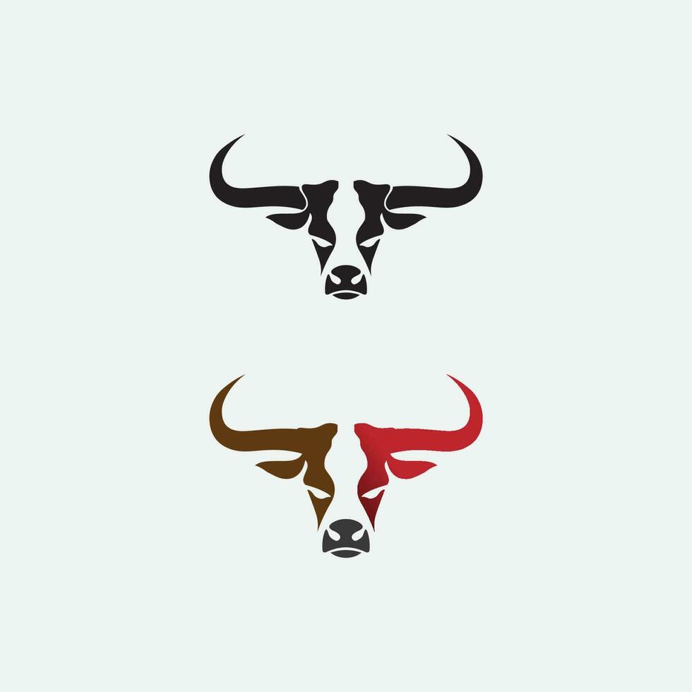 bull buffalo head ko djur maskot logo design vektor för sport horn buffalo djur däggdjur huvud logo vilda matador