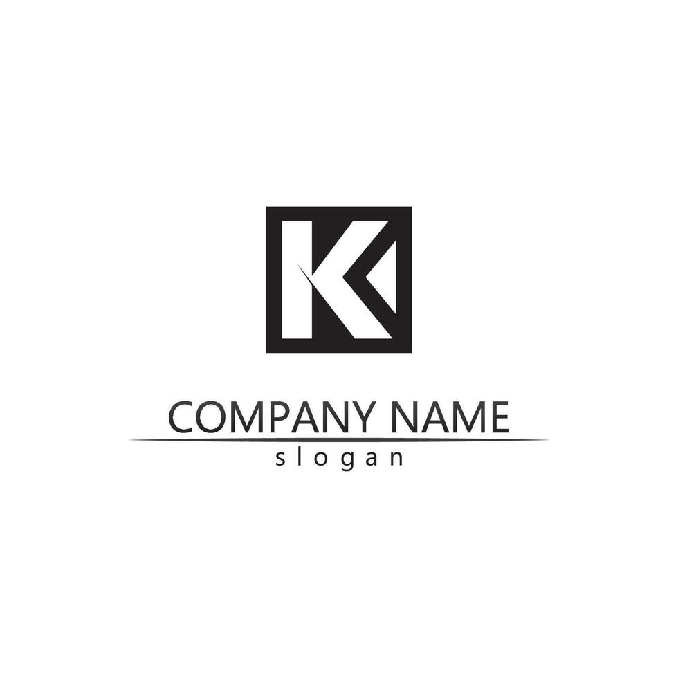 k Logo Design k Brief Schriftart Konzept Business Logo Vektor und Design erste Firma