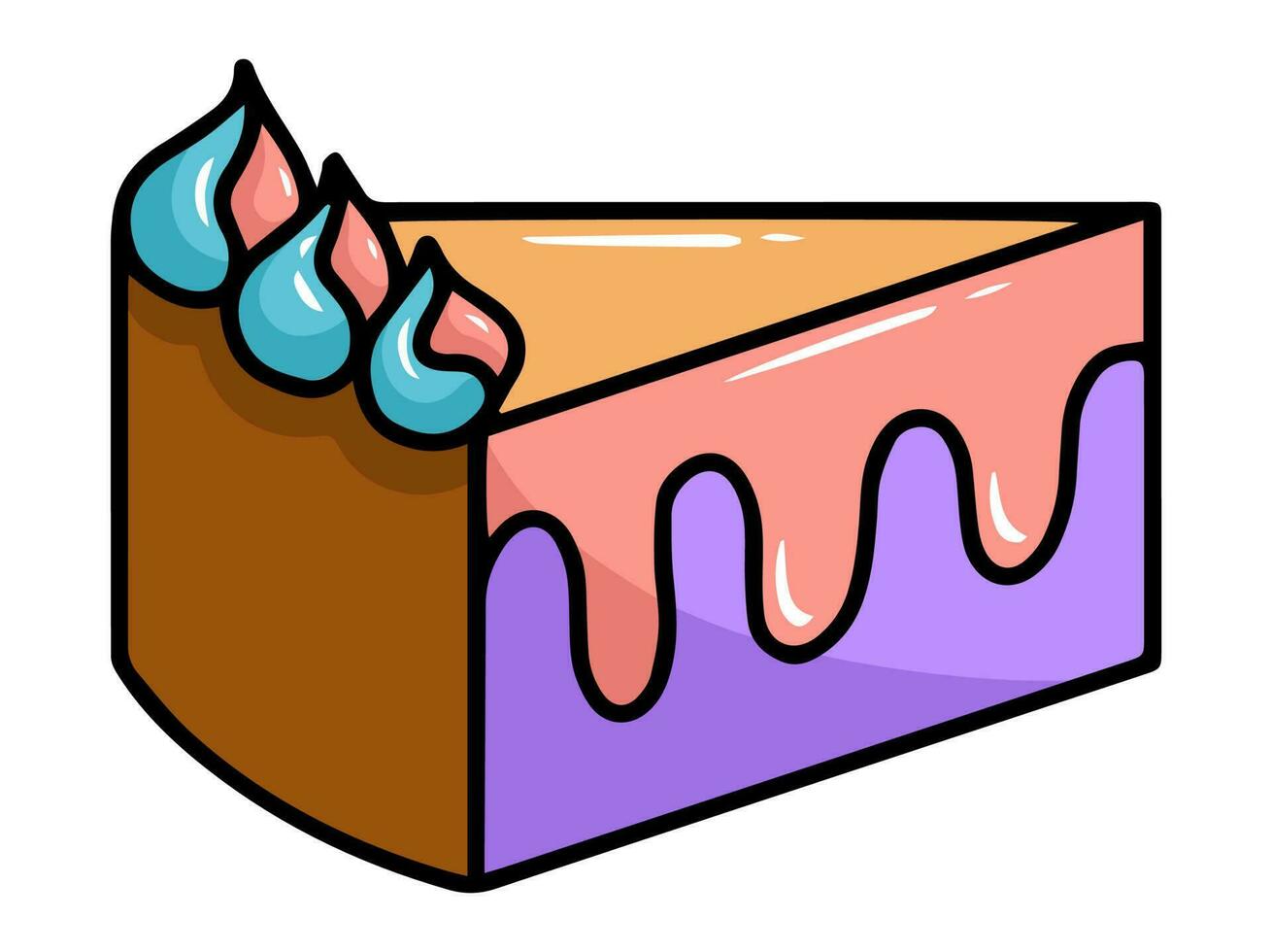 Hand gezeichnet Essen Kuchen Illustration vektor