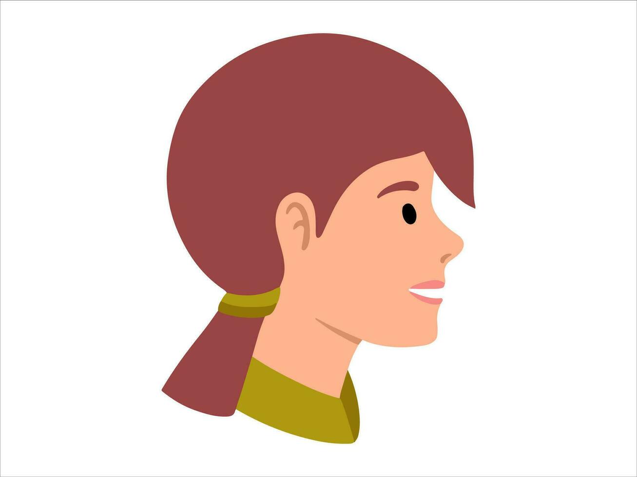 Mädchen Symbol Charakter Benutzerbild Illustration vektor