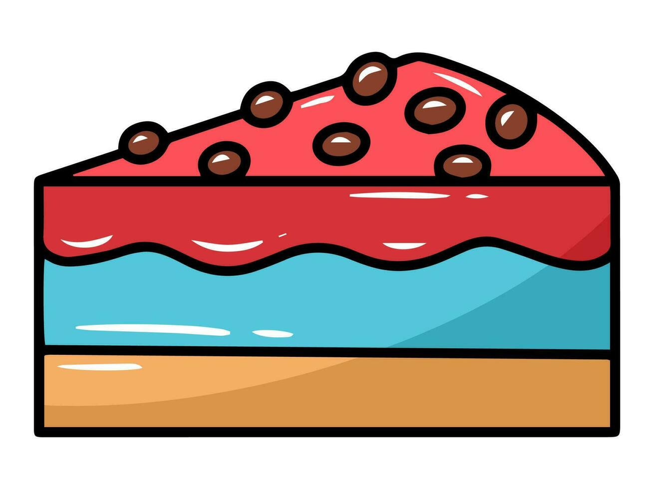 Hand gezeichnet Essen Kuchen Illustration vektor