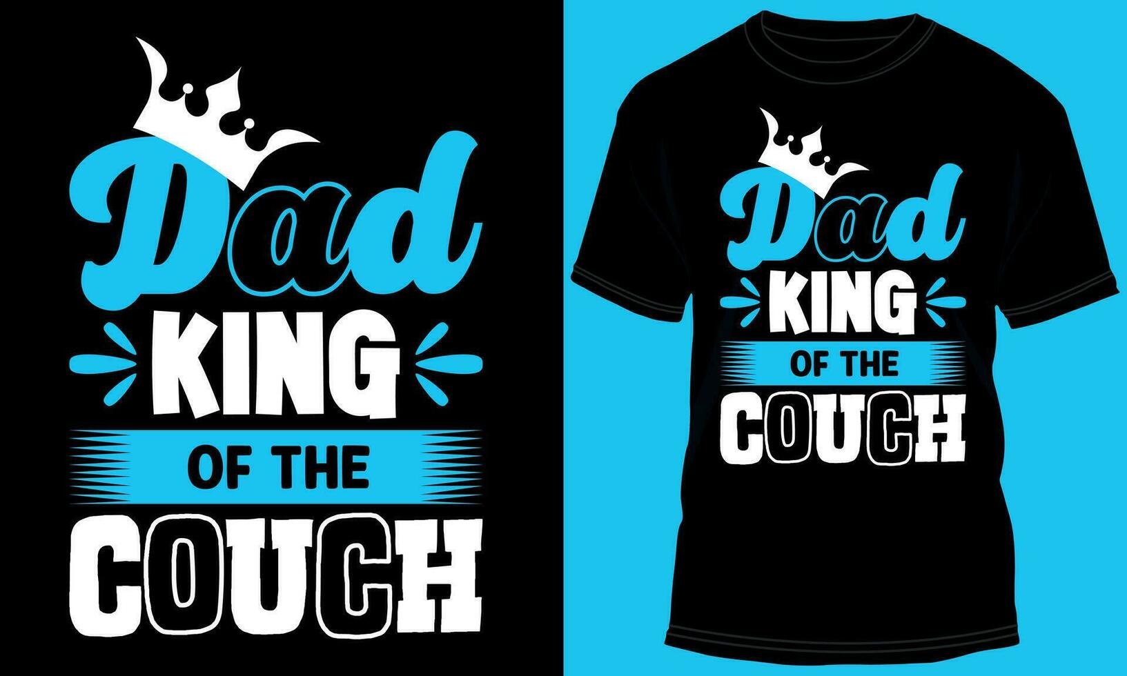 Papa König von das Couch Typografie T-Shirt Design vektor