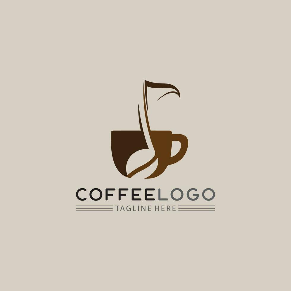 Kaffeetasse-Logo-Vorlage vektor