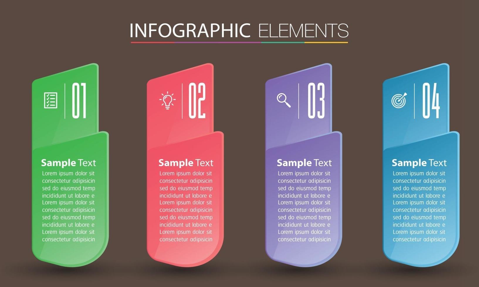 modern textruta mall banner infographics vektor