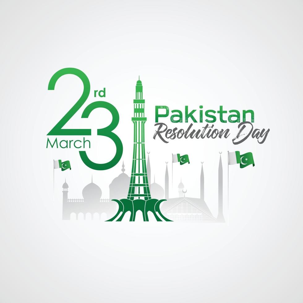 Pakistan Resolution Day Feier Banner Flyer vektor