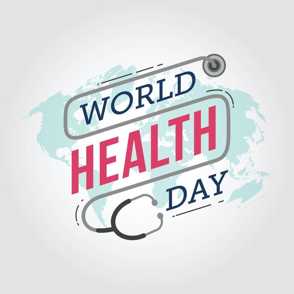 världens hälsodag firande banner flygblad vektor