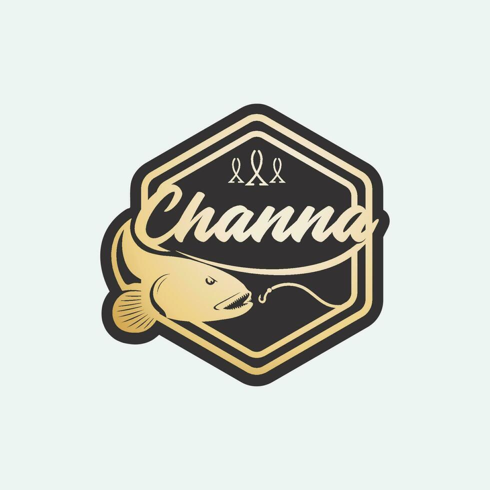 Channa-Schlangenkopffische, Raubfische, tierisches Unterwasserdesign und Illustration vektor