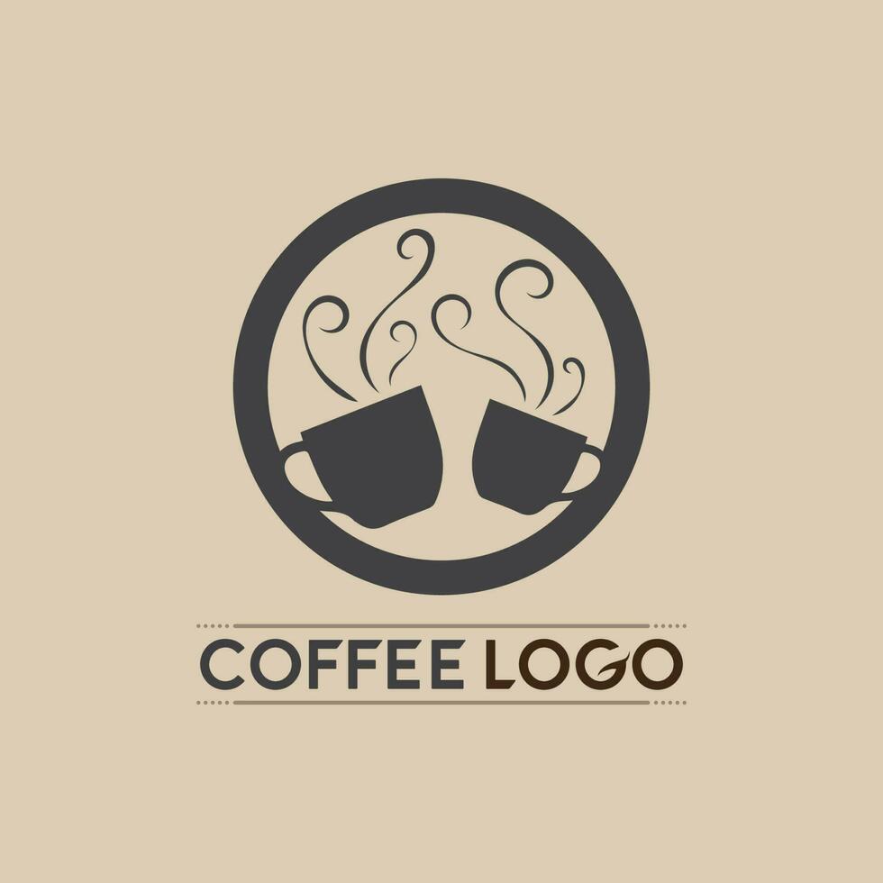 Kaffeetasse-Logo-Vorlage vektor