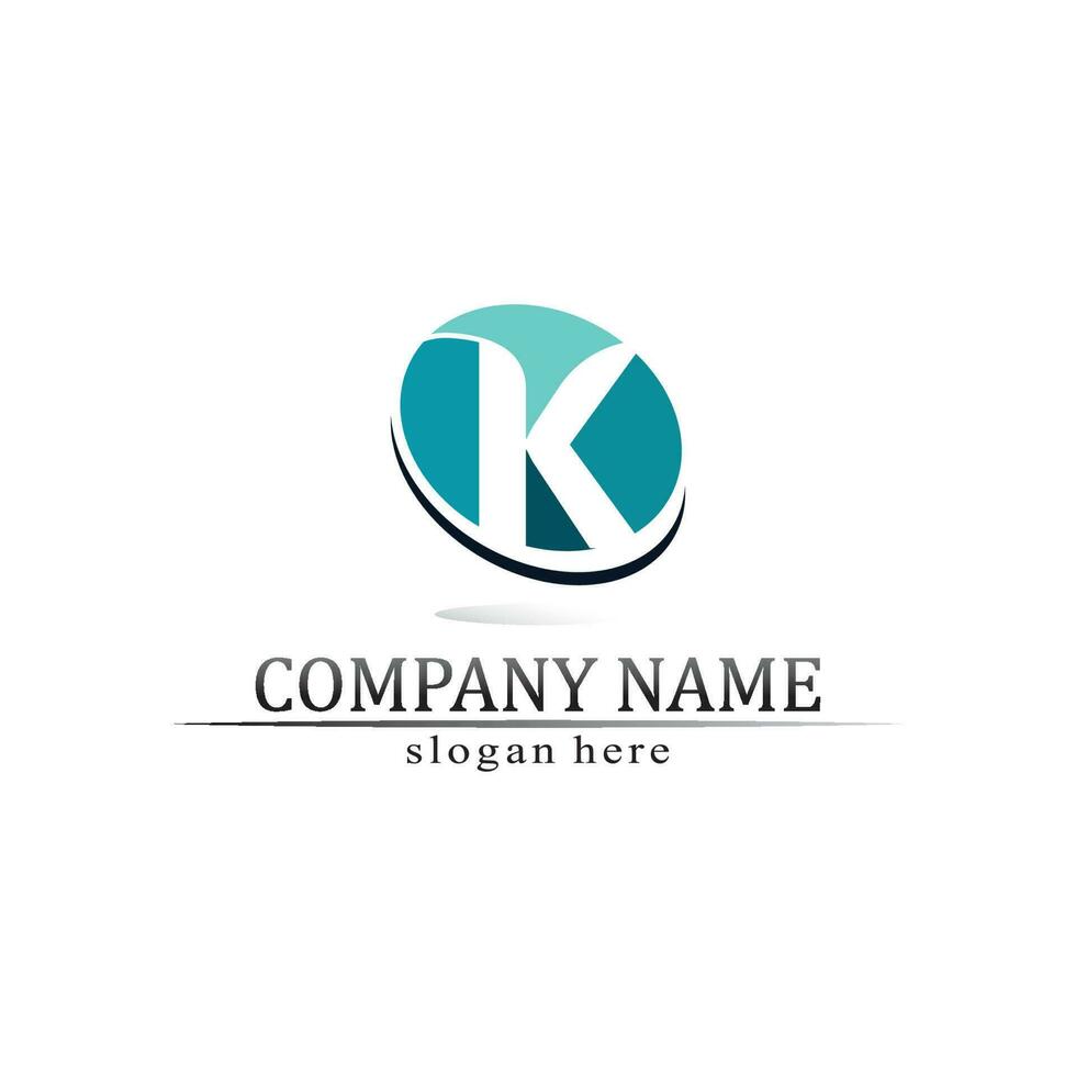 k Logo Design k Brief Schriftart Konzept Business Logo Vektor und Design erste Firma