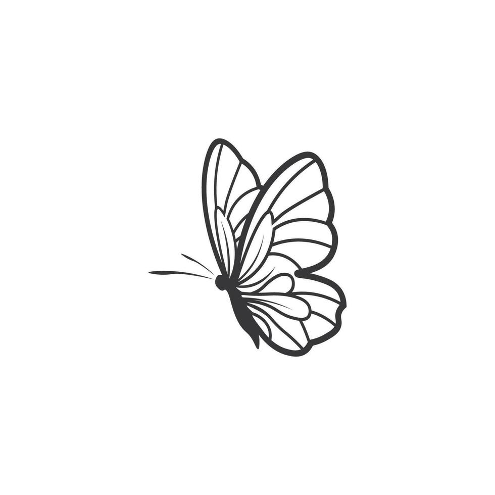 Vektor-Schmetterling konzeptionelle einfache, bunte Symbol. Logo. Vektor-Illustration vektor