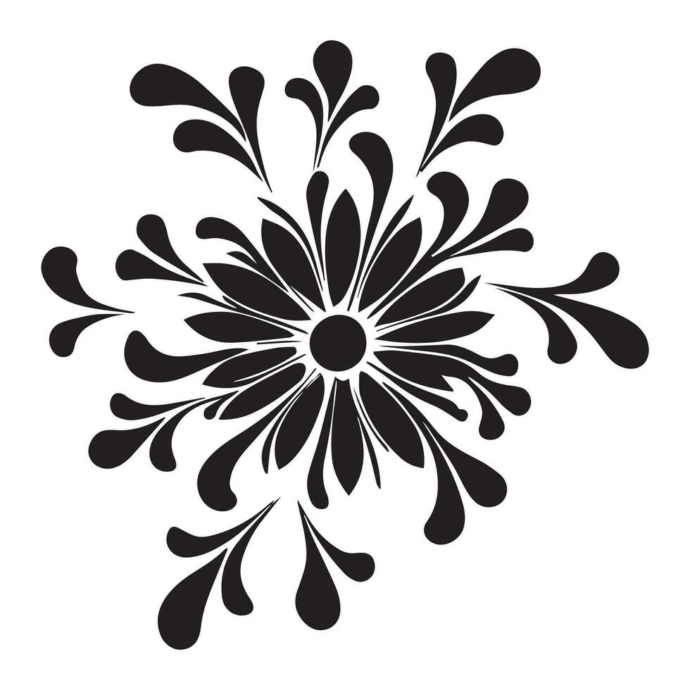 Blume Design Vektor Illustration schwarz Farbe