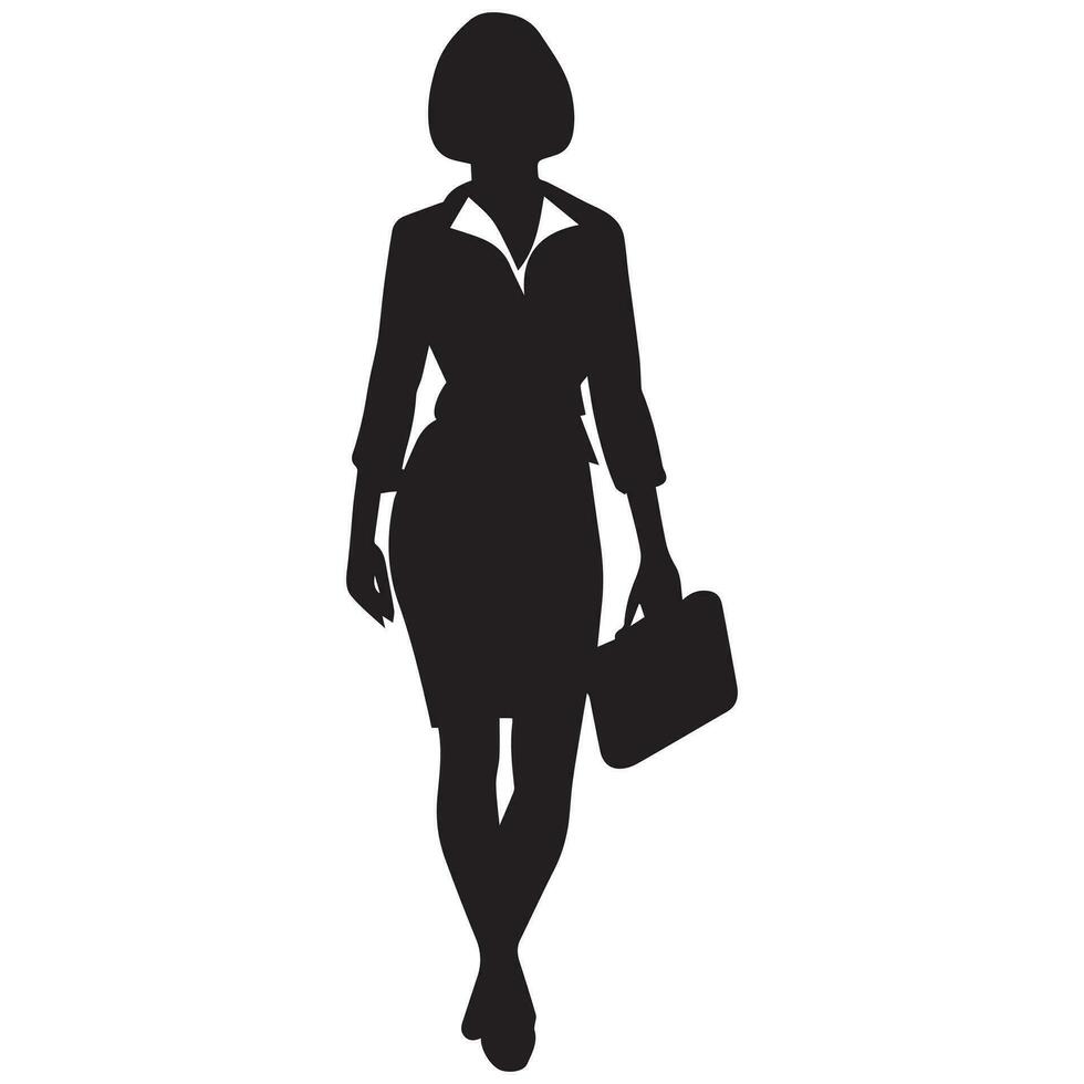 ein Geschäft Frauen Vektor Silhouette Illustration