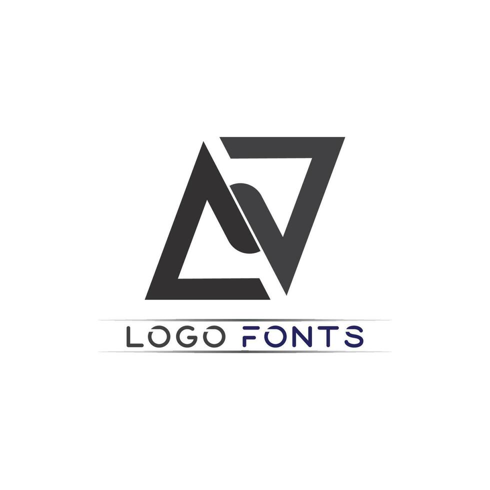 n Logo Schriftart Firmenlogo Geschäft und Brief Initiale n Design Vektor und Brief für Logo