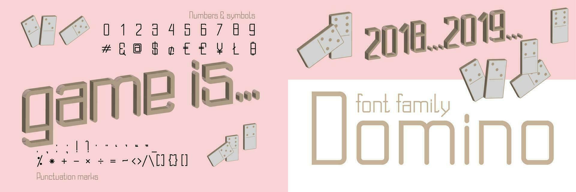 Domino Stil dekorativ Alphabet, Schrift. Pop Kunst Schriftart zum Slogan Grafik drucken, Hipster Mode, geometrisch Muster, Jahrgang Poster vektor