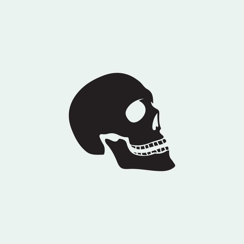 Schädel und Knochen Symbol Logo Design Vektor Grafik Illustration Symbol
