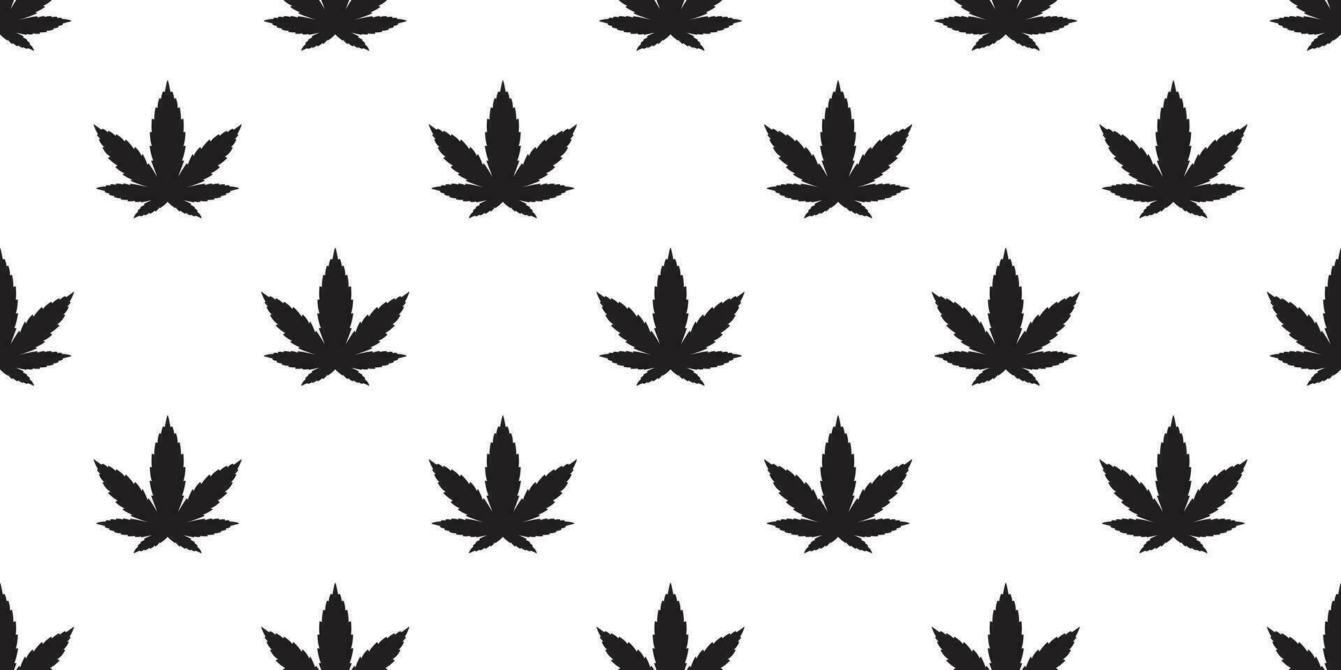marijuana sömlös mönster ogräs vektor cannabis blad scarf isolerat bricka bakgrund upprepa tapet illustration