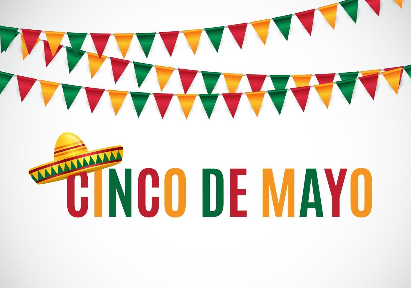 im spanischen cinco de mayo urlaubshintergrund vektor