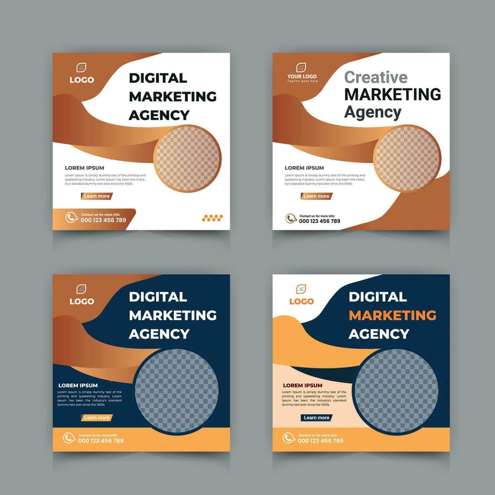 Digital Marketing Sozial Medien Poster Vorlage Design. korporativ Geschäft Anzeigen zum Sozial Medien Post Design. vektor
