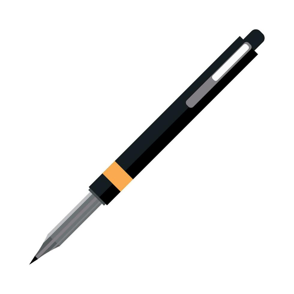bläck penna skarp verktyg för kreativ handstil ikon isolerat vektor