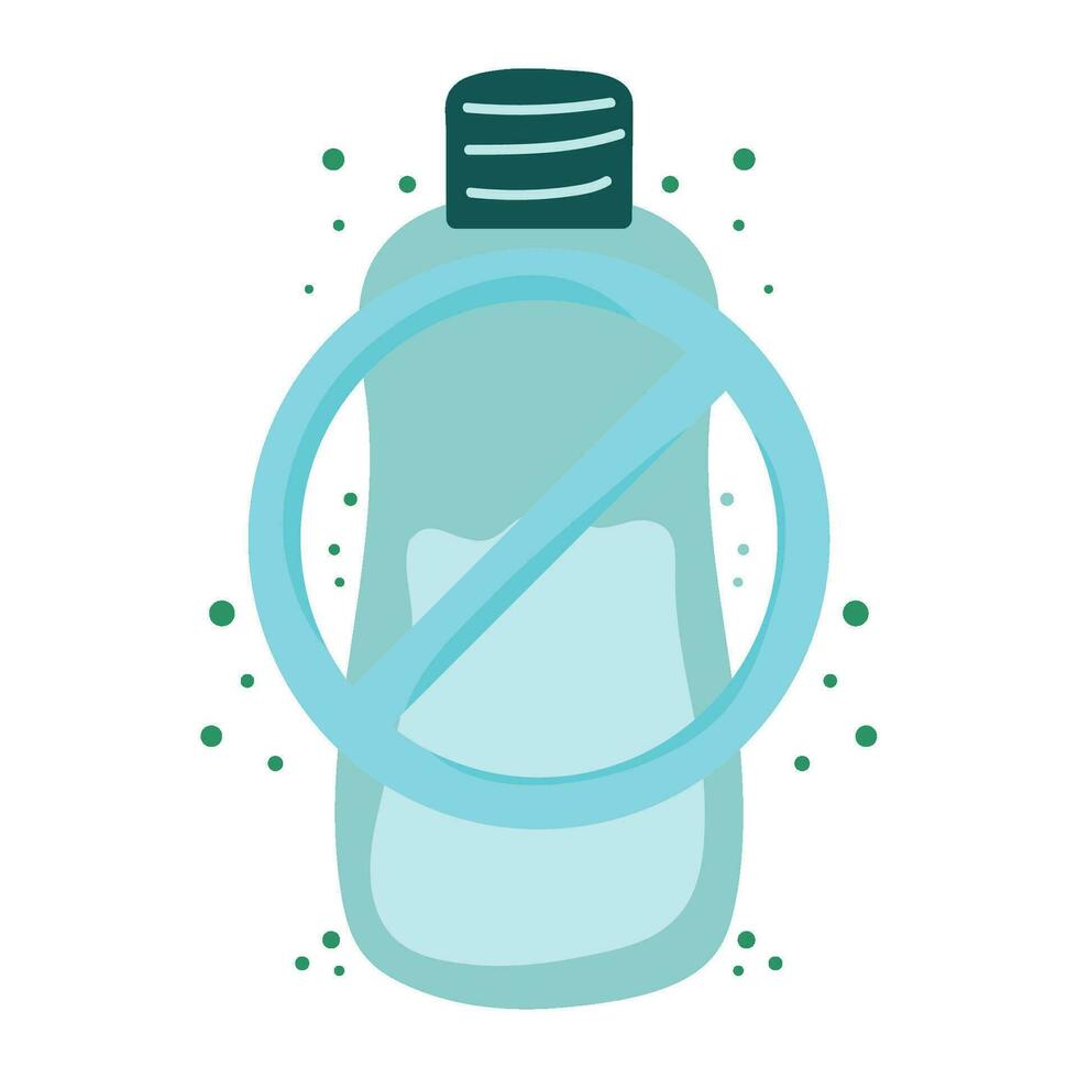 flaska vatten ekologi ikon isolerat vektor