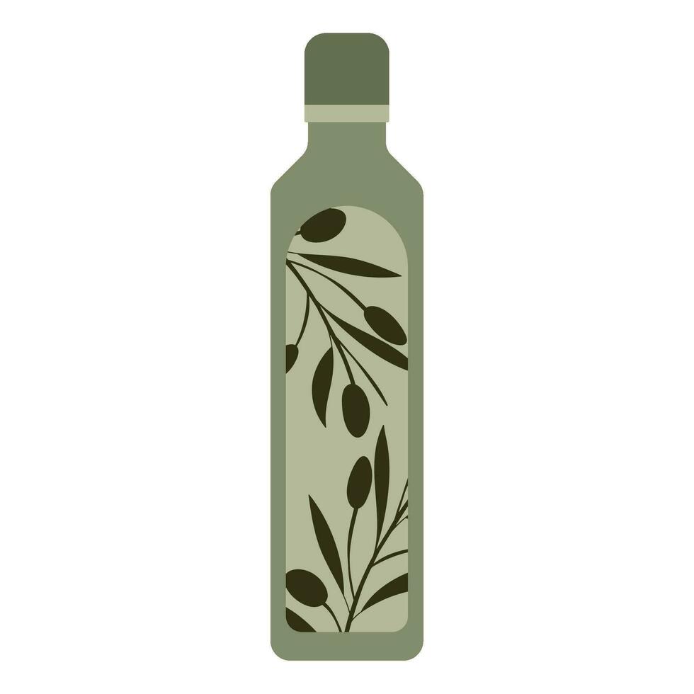 frisch organisch Olive Öl Flasche Symbol isoliert vektor