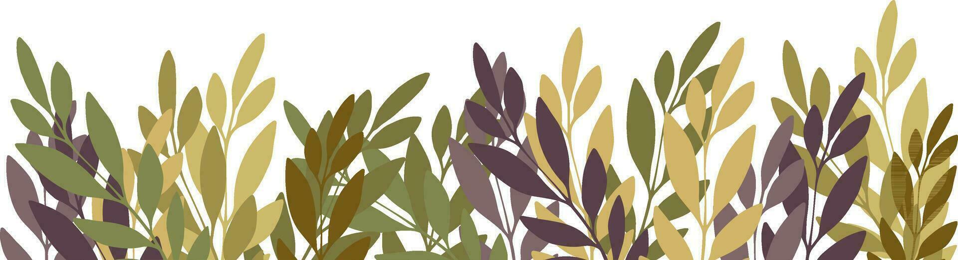 Blumen- Vorlage mit abstrakt Olive Geäst auf ein Weiß Hintergrund. Blumen- Vektor Ornament zum Postkarten, Textilien, Banner.