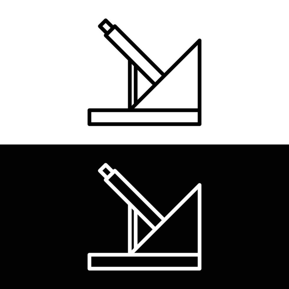 bil hand broms ikon i översikt stil på vit och svart bakgrund, linjär stil tecken för mobil begrepp och webb design, handbroms översikt vektor ikon, symbol, logotyp illustration