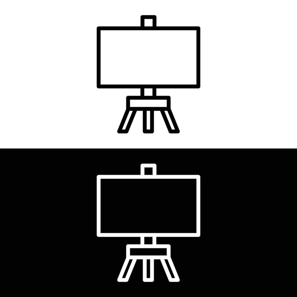 Präsentation Tafel Symbol Vektor Illustration Logo Vorlage zum viele Zweck. isoliert auf Weiß und schwarz Hintergrund
