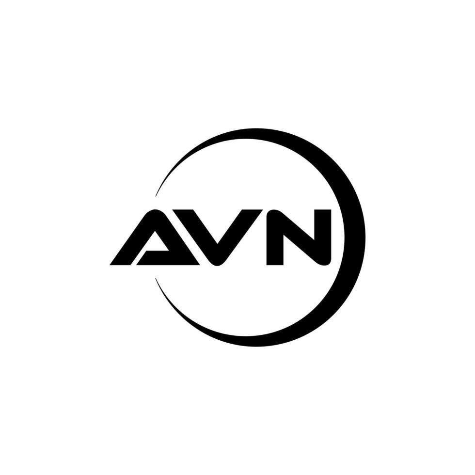 avn brev logotyp design i illustration. vektor logotyp, kalligrafi mönster för logotyp, affisch, inbjudan, etc.