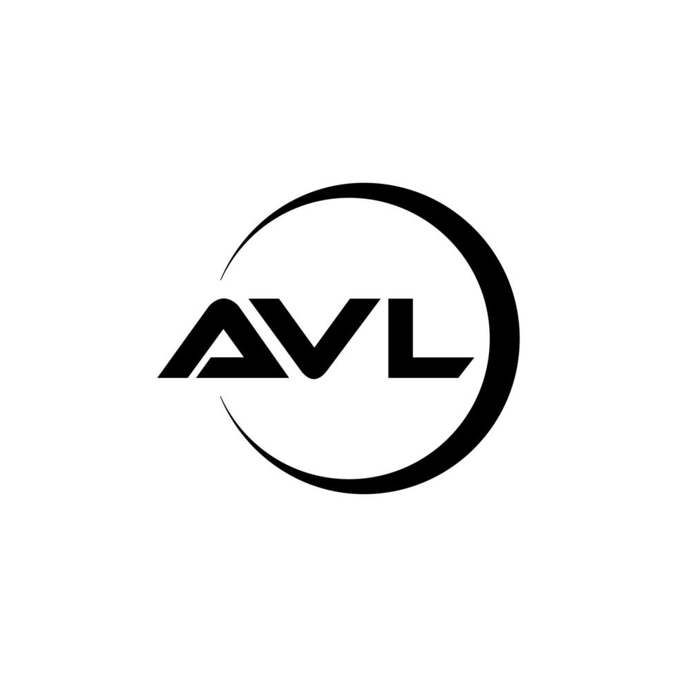 avl Brief Logo Design im Illustration. Vektor Logo, Kalligraphie Designs zum Logo, Poster, Einladung, usw.