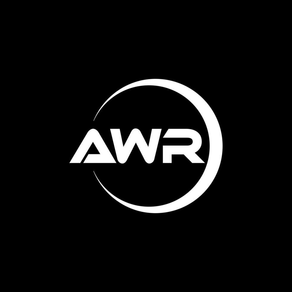 awr brev logotyp design i illustration. vektor logotyp, kalligrafi mönster för logotyp, affisch, inbjudan, etc.