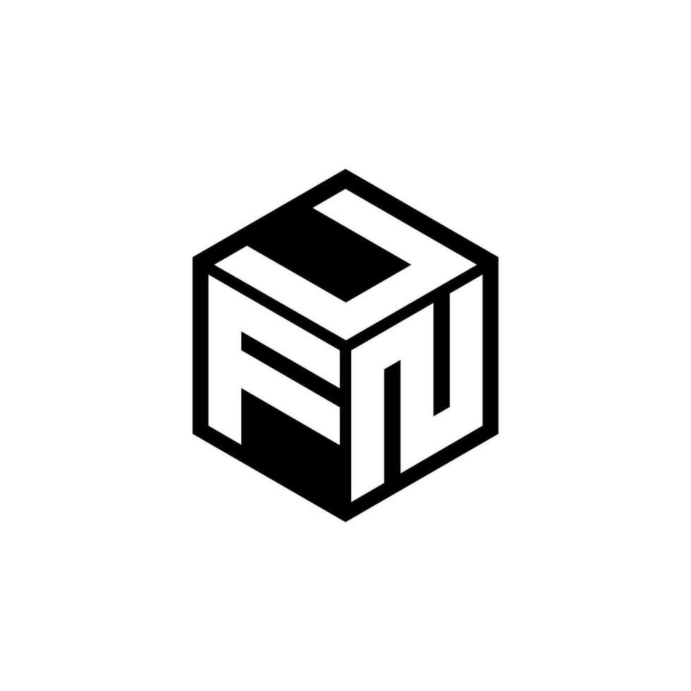 fnu Brief Logo Design im Illustration. Vektor Logo, Kalligraphie Designs zum Logo, Poster, Einladung, usw.