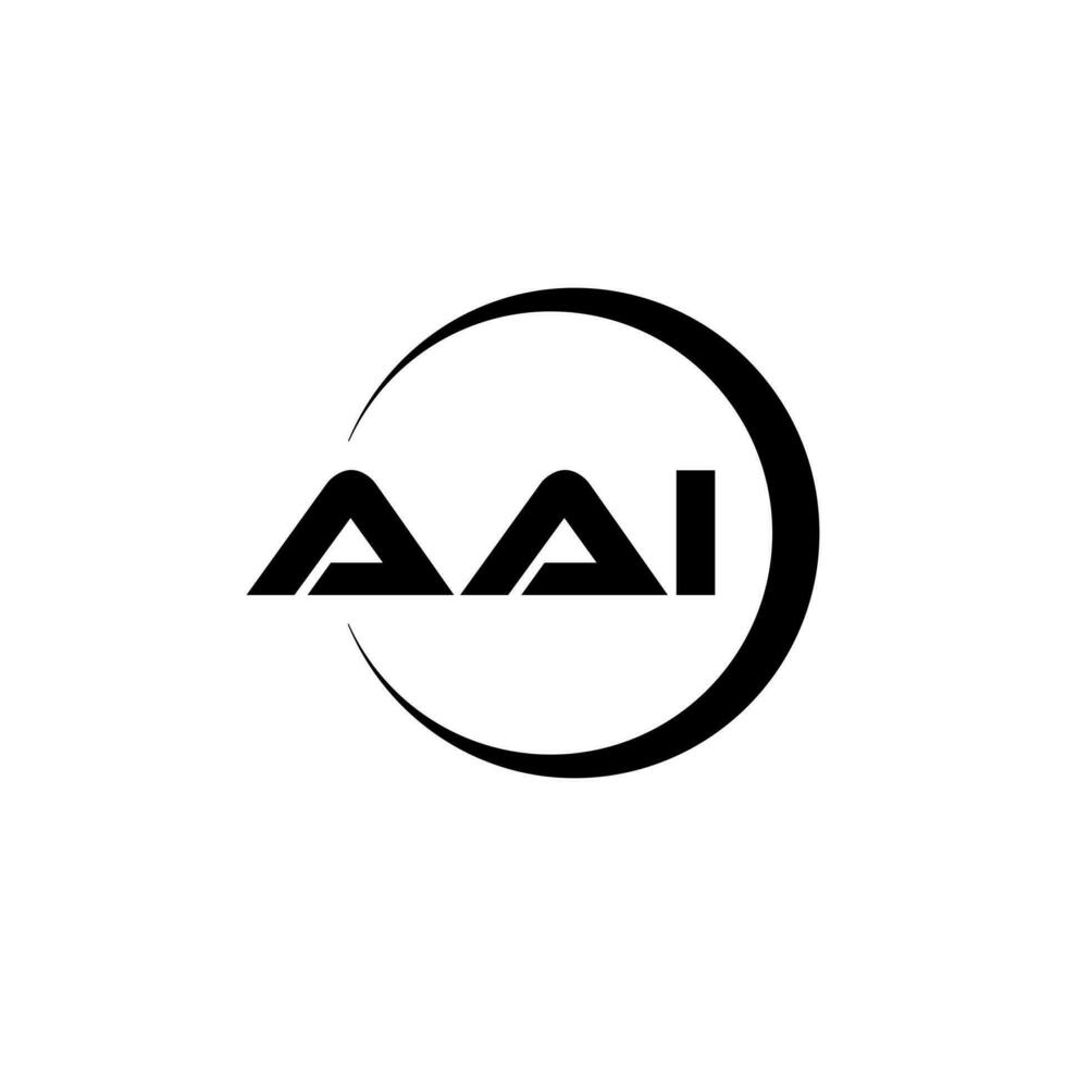 aai brev logotyp design i illustration. vektor logotyp, kalligrafi mönster för logotyp, affisch, inbjudan, etc.