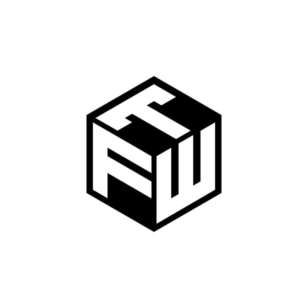 fwt brev logotyp design i illustration. vektor logotyp, kalligrafi mönster för logotyp, affisch, inbjudan, etc.