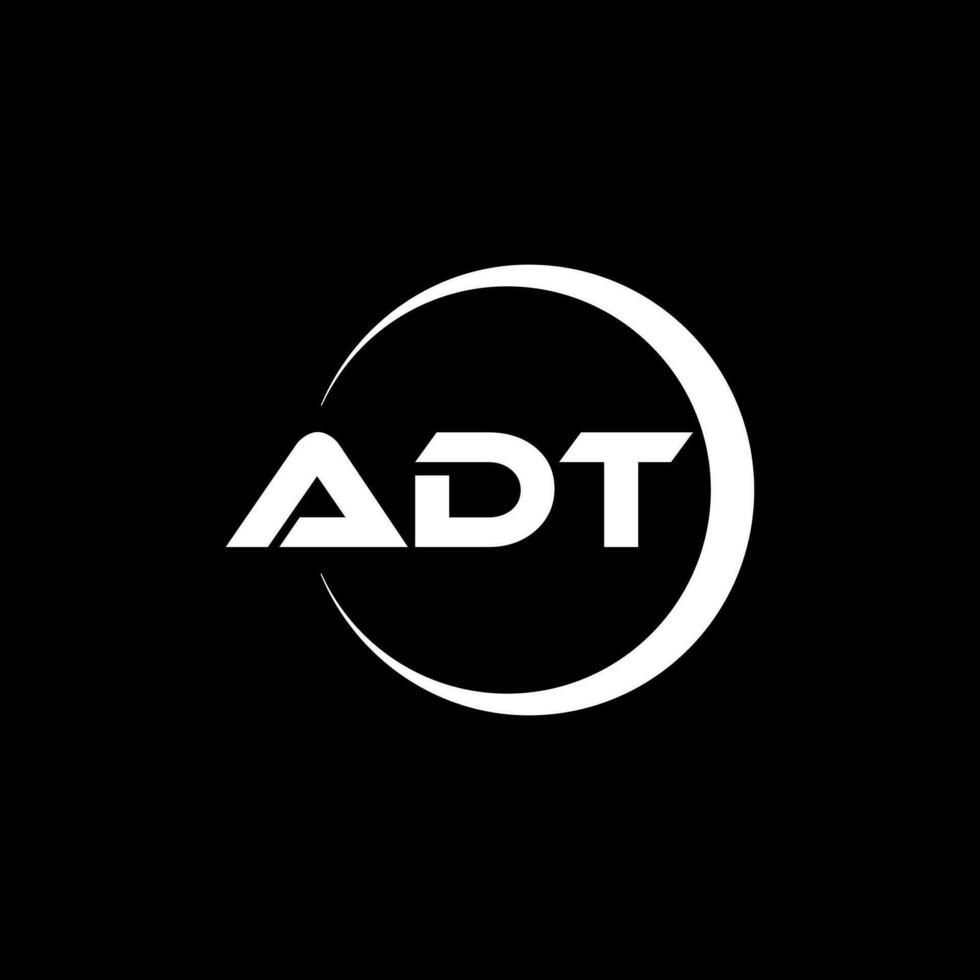 adt Brief Logo Design im Illustration. Vektor Logo, Kalligraphie Designs zum Logo, Poster, Einladung, usw.