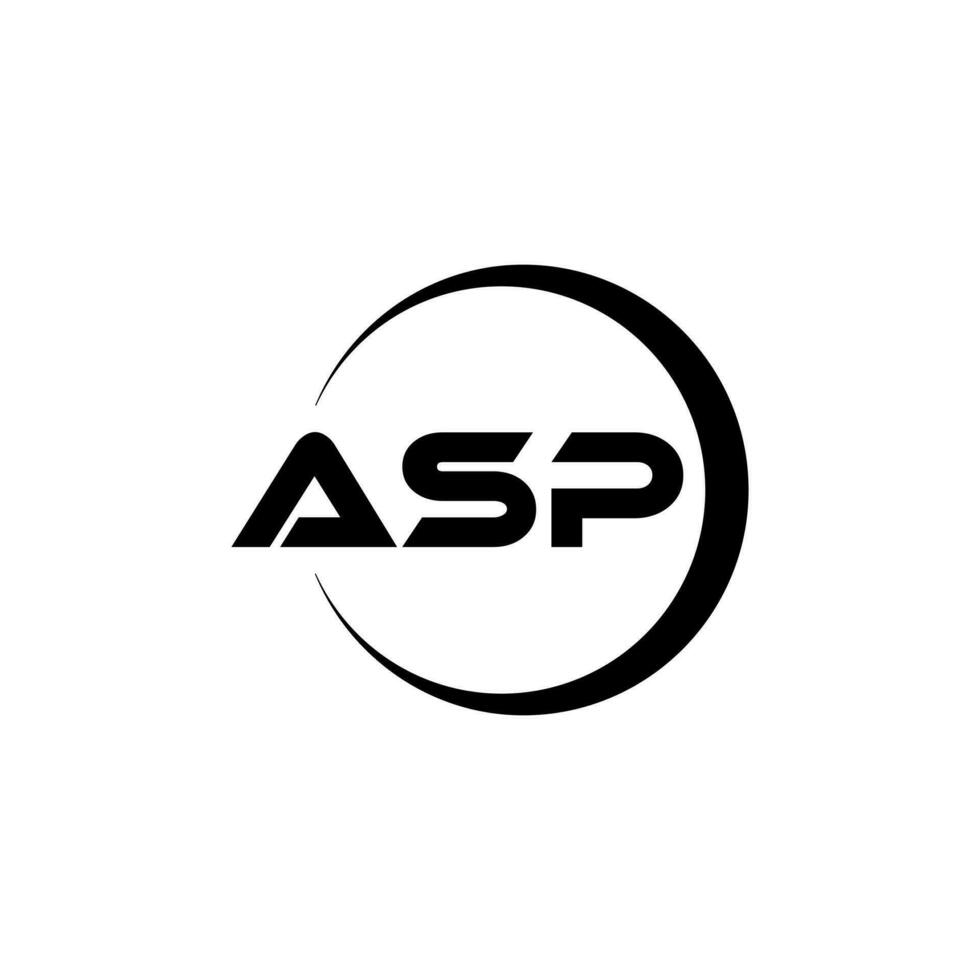 asp Brief Logo Design im Illustration. Vektor Logo, Kalligraphie Designs zum Logo, Poster, Einladung, usw.