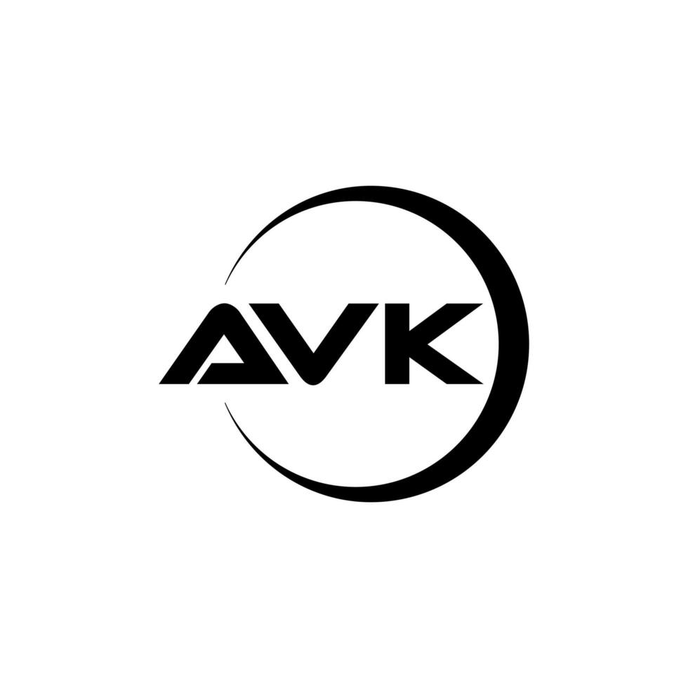 avk brev logotyp design i illustration. vektor logotyp, kalligrafi mönster för logotyp, affisch, inbjudan, etc.