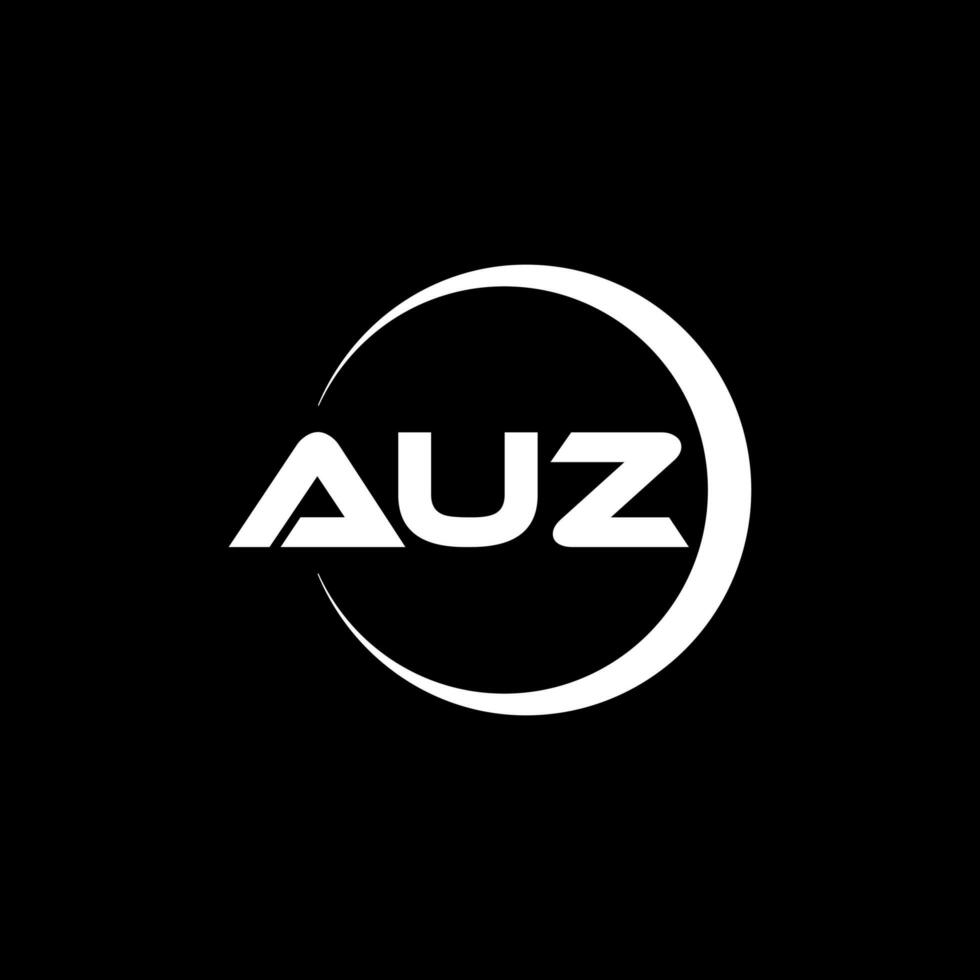 auz brev logotyp design i illustration. vektor logotyp, kalligrafi mönster för logotyp, affisch, inbjudan, etc.