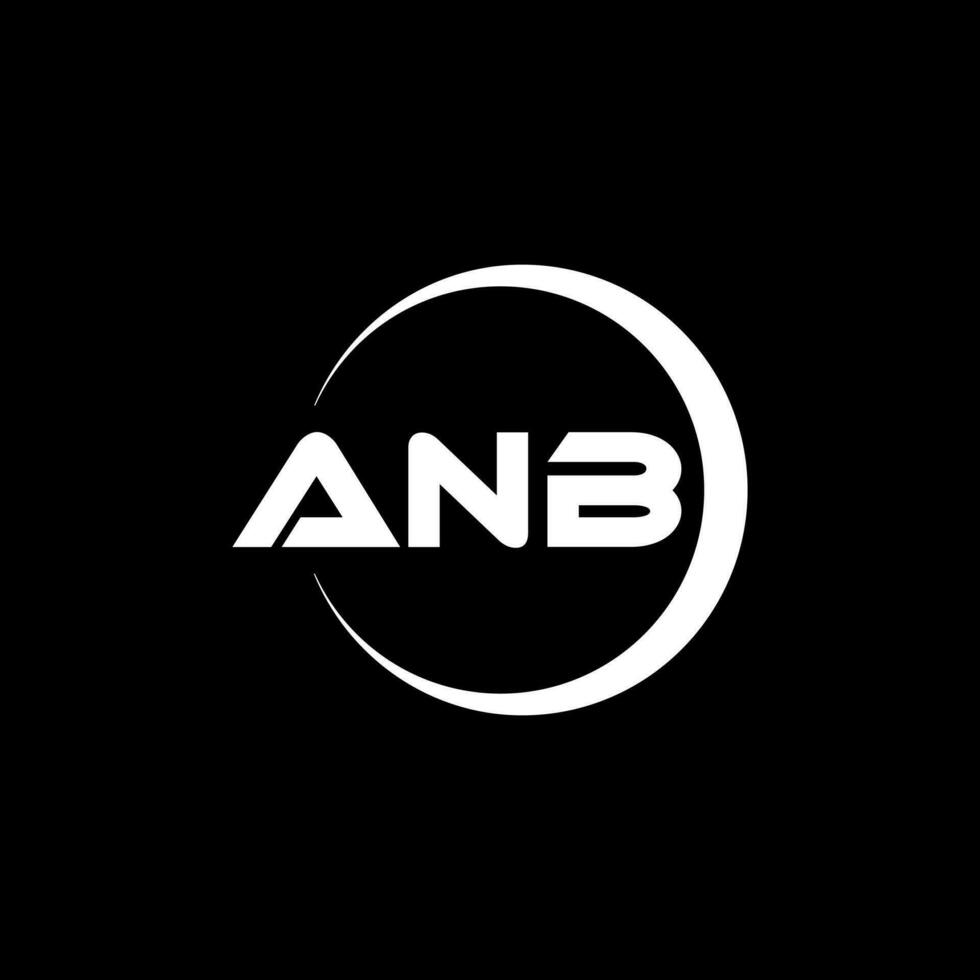 anb Brief Logo Design im Illustration. Vektor Logo, Kalligraphie Designs zum Logo, Poster, Einladung, usw.