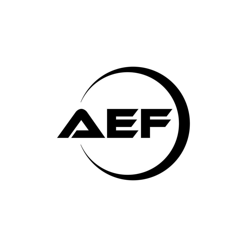aef brev logotyp design i illustration. vektor logotyp, kalligrafi mönster för logotyp, affisch, inbjudan, etc.