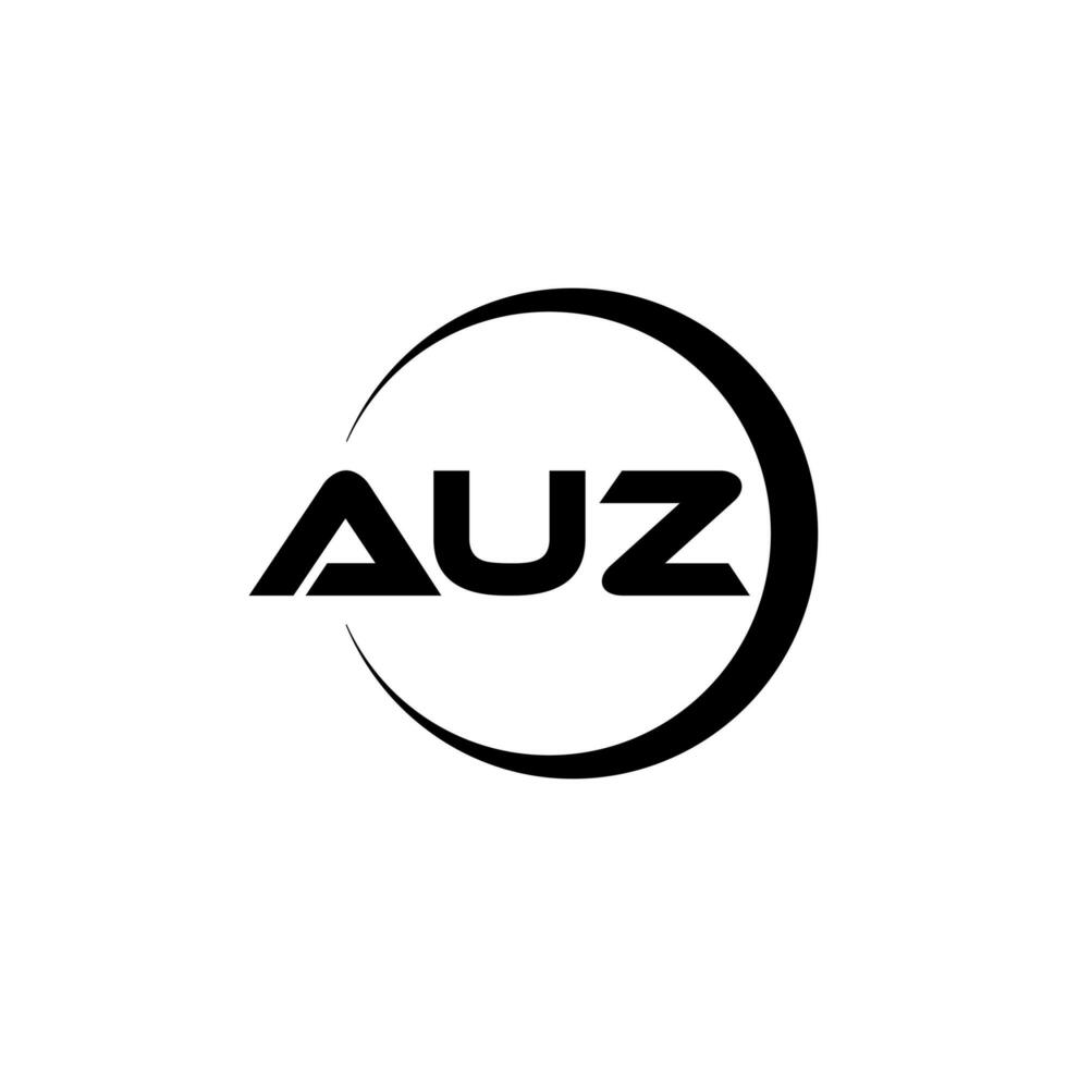 auz brev logotyp design i illustration. vektor logotyp, kalligrafi mönster för logotyp, affisch, inbjudan, etc.